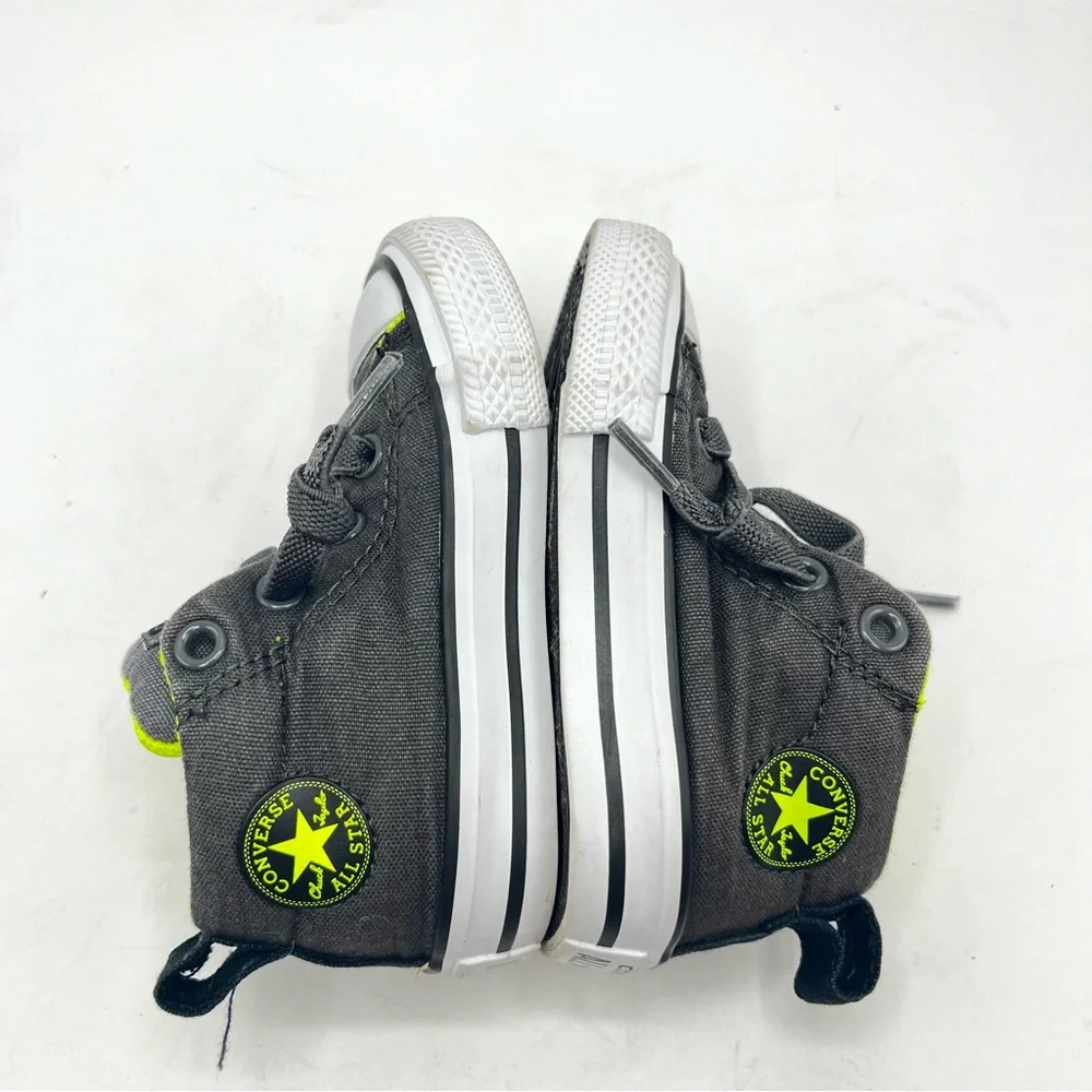 Chuck Taylor® Infant Size 4 Gray/Lime Green ShoesClassicBabyConverse Sneakers